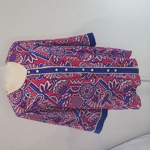 Vintage Bob Mackie silk tunic shirt medium